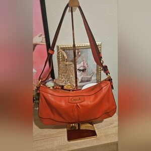 Coach Orange Shoulder Bag